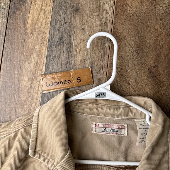 Levi's Corduroy Jacket Women's Size Large Beige Western Cowboy Buttons Down 5478 - Picture 11 of 11